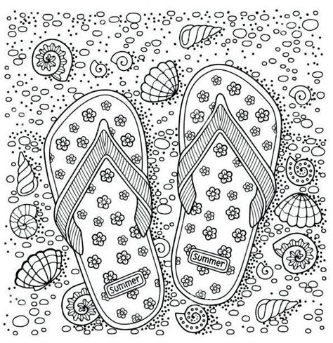 Pretty Awesome Flip Flops Coloring Pages For Girls And Boys Coloring