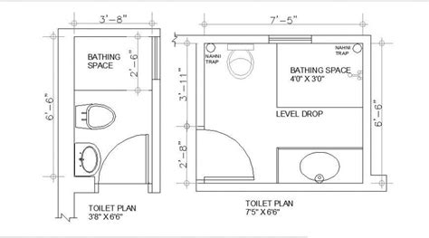 Small House Toilet Plan Cad Drawing Details Dwg File Cadbull