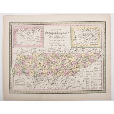 Maps 19th Century Southern United States Incl Tennessee Lot Of 13