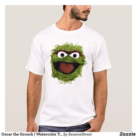 Oscar The Grouch Watercolor Trend T Shirt Zazzle Com Oscar The Grouch Mens Tshirts Shirts