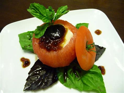 Molecular Gastronomy A Reconstructed Tomato Caprese Salad