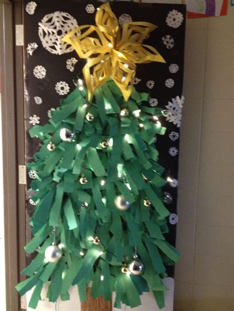 Christmas Tree Door Decoration Diy Christmas Door Decorations Diy