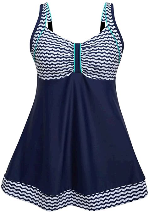 Danify Womens Plus Size Swimsuits Slimming Tummy Control Navy Size 26 Tszs Ebay