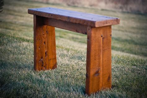 Lg Custom Woodworking Small Sitting Bench Made Of Reclaimed Pine Wood