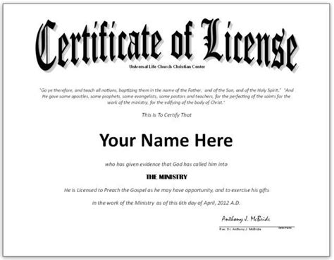 License Certificate Templates Free Printable Word PDF Certificate Templates Free