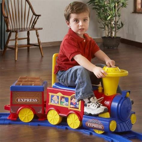 Kids Battery Powered Ride On Toy Train With Track Zincera