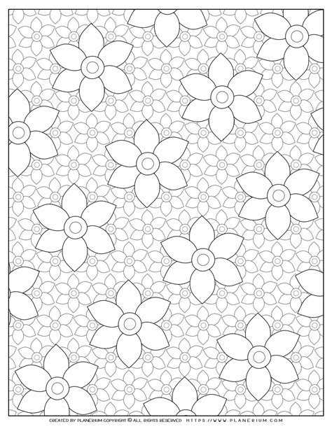 Flower Pattern Coloring Pages Best Flower Site