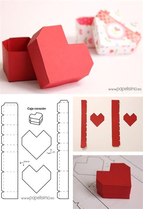 Caja De Papel Corazon Paper Heart Box Diy Origami Box Diy Useful