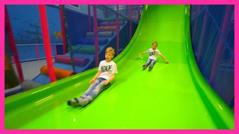 Indoor playground fun for kids. Fun Indoor Playground for Kids at Andy's Lekland - YouTube