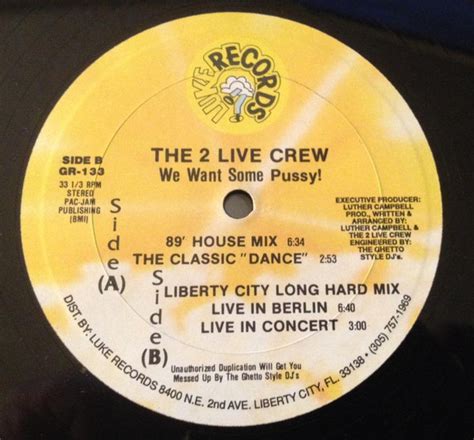 The 2 Live Crew We Want Some Pussy 1989 Generic Sleeve Vinyl Discogs