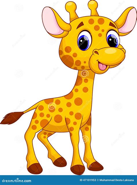 Cute Giraffe Cartoon Stock Illustration Illustration Of Happiness