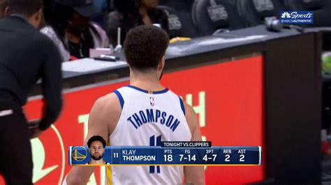 Warriors Klay Thompson Has 18 Points Four 3 Pointers In Loss To