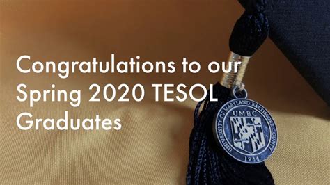 Congratulations Umbc Tesol Graduates Spring 2020 Youtube