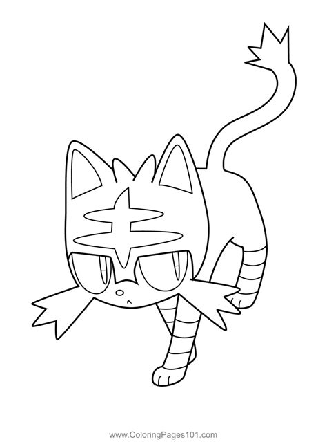 Litten Pokemon Coloring Page Coloring Pages 4 U Coloring Home