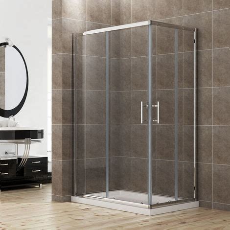 ELEGANT Sliding Corner Entry 900 X 760mm Shower Enclosure Door Cubicle