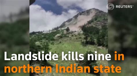 landslide kills nine in northern india youtube