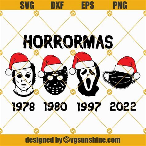 Horrormas Santa Hat Christmas Svg Horror Christmas Svg Michael Myers