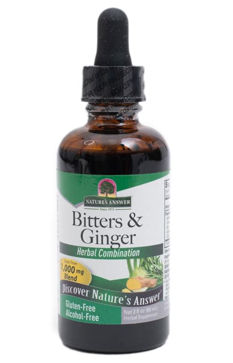 Natures Answer Bitters And Ginger 1000 Mg 2 Fl Oz Vitacost