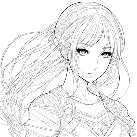 Drawing Anime Girl Long Hair