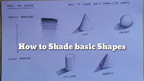 How To Shade Basic Shapes 3d Forms Youtube