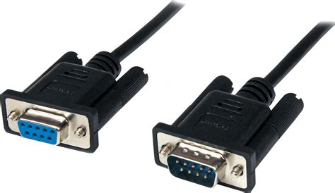 St Scnm9fm1mbk 1m Black Db9 Rs232 Null Modem Cable F M At Reichelt