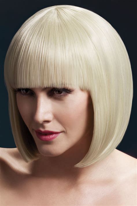 High quality this wig is made from 100% kanekalon, which is very soft and silky and feels like real hair. Sleek Bob Elise Wig with Fringe in Blonde