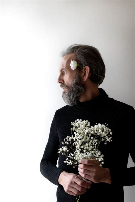 callum shaw femininity in masculinity beauty grey beards flower beard