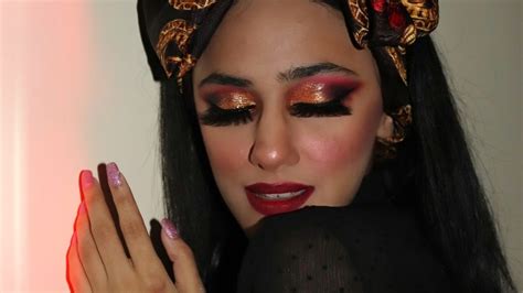 Red Glitter Smokey Eye Tutorial Youtube