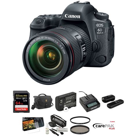 Canon Eos 6d Mark Ii Dslr Camera With 24 105mm F 4 Lens Deluxe