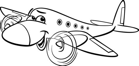 Kolorowanka “uśmiechnięty Samolot” Do Druku Planeta Dziecka