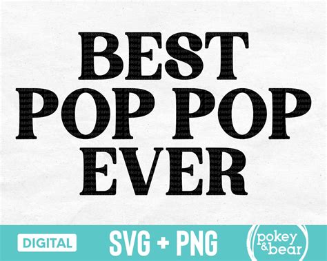 Best Pop Pop Ever Svg Pop Pop Shirt Svg Retro Poppop Svg Fathers Day