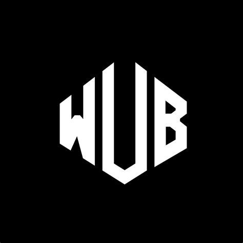 Diseño De Logotipo De Letra Wub Con Forma De Polígono Diseño De