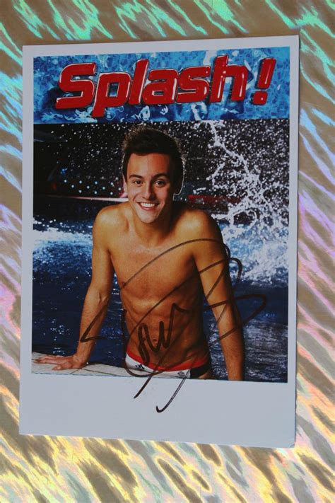 Tom Daley Splash Olympic Diver Signed Pr Card