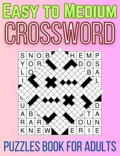 Easy To Medium Crossword Puzzle Book For Adults Easy To Medium