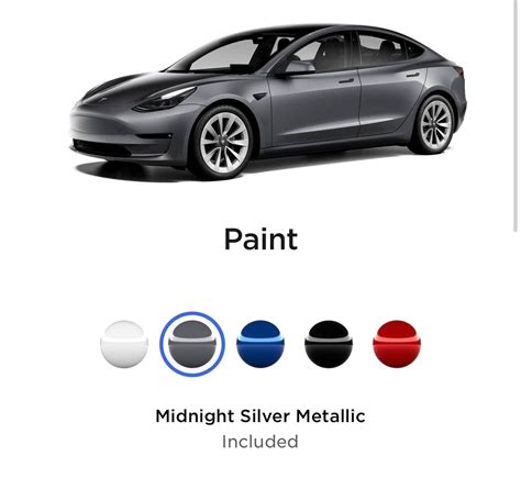Midnight Silver Is Now A Free Color Choice Tesla Owners Online Forum