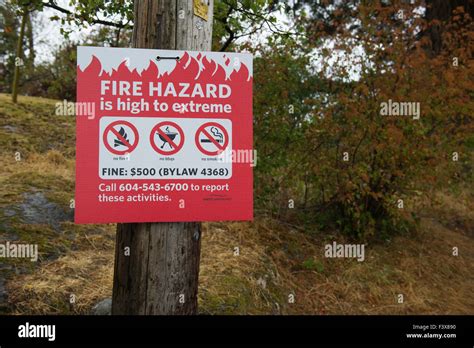 Fire Hazard Warning Sign Stock Photo Alamy