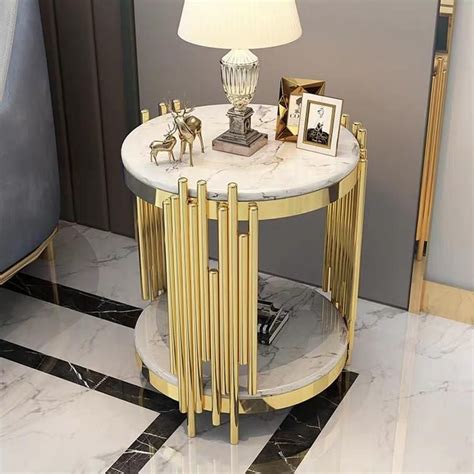 Misha Luxury Gold Side Table Urban Mood Coffee Table Living Room