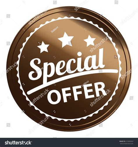 Brown Circle Metallic Style Special Offer Stock Illustration 215000503