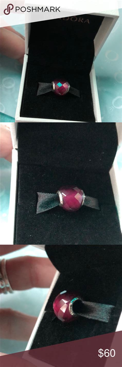 Pandora Ruby Crystal Heart Sterling Charm Gorgeous Brand New Ruby Red