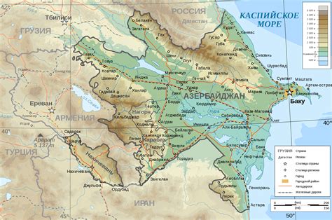 Maps Of Azerbaijan Detailed Map Of Azerbaijan In English