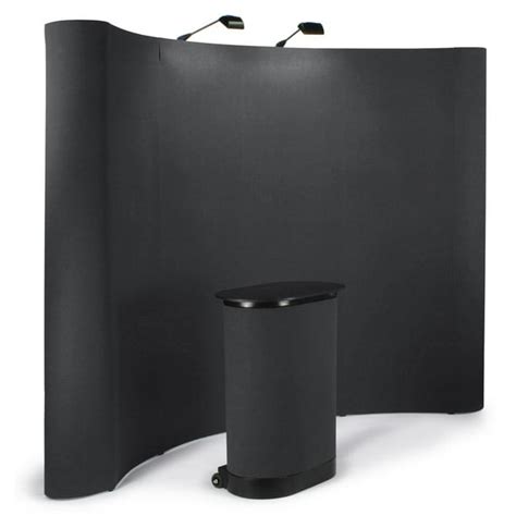 10 Foot Wide Curved Pop Up Trade Show Portable Display Booth With