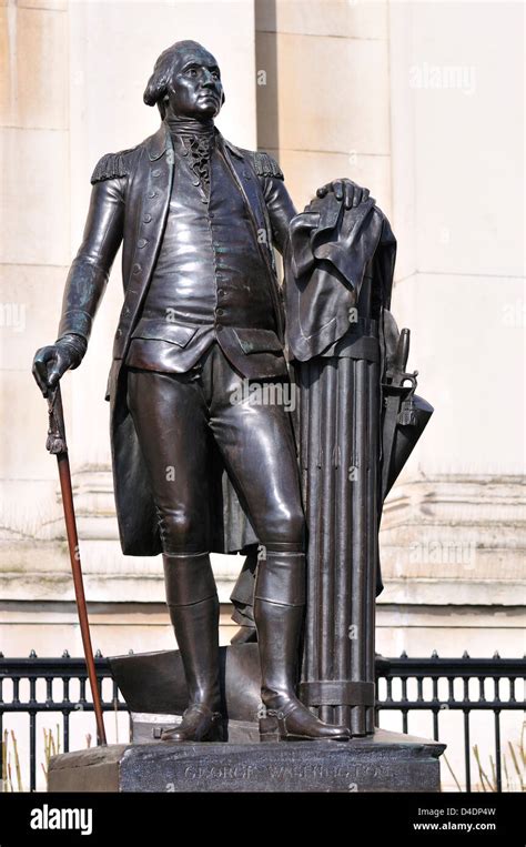 Statue Of George Washington In Trafalgar Square London Gb Uk Hi Res