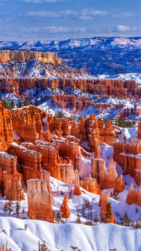 Hoodoos In Winter Bryce Canyon National Park Utah Usa Windows 10