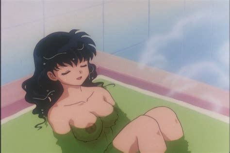Higurashi Kagome Inuyasha Screencap Third Party Edit Girl Anime Screenshot Bath Black