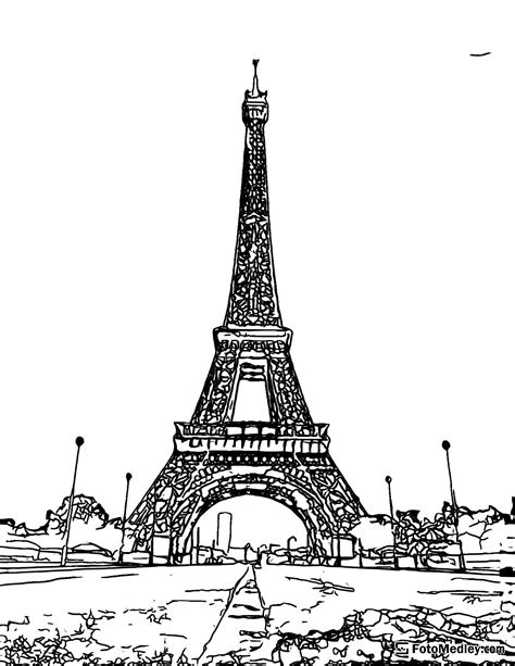 Eiffel Tower Pages Printables Coloring Pages
