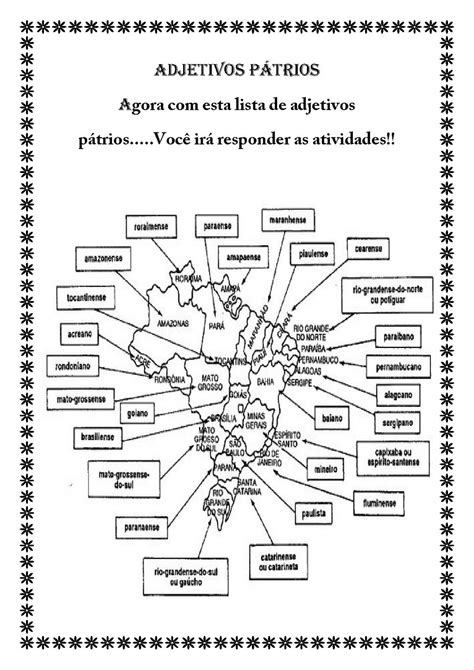 Adjetivos Patrios Dos Estados Brasileiro Yalearn Sexiz Pix