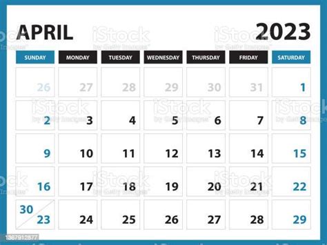 April 2023 Calendar Printable Calendar 2023 Template Planner Design