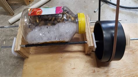 Experimenting with vibrating motor in different positions. DIY Brass Wet Tumbler - Next Project