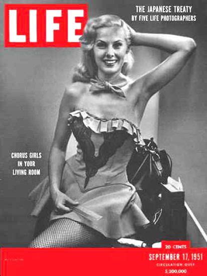 Life Magazine Copyright 1951 Chorus Girl In Living Room Life Magazine