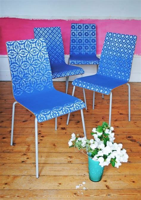 Turn Your Chairs Into Ombre Beauties Stencil Furniture Decor Chair